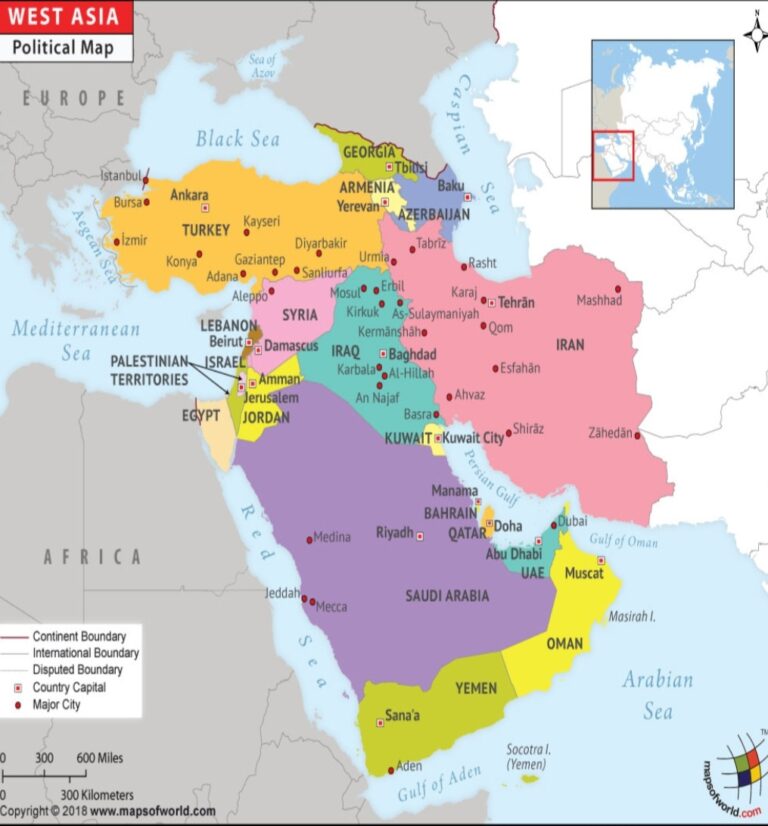 India’s Position in West Asia