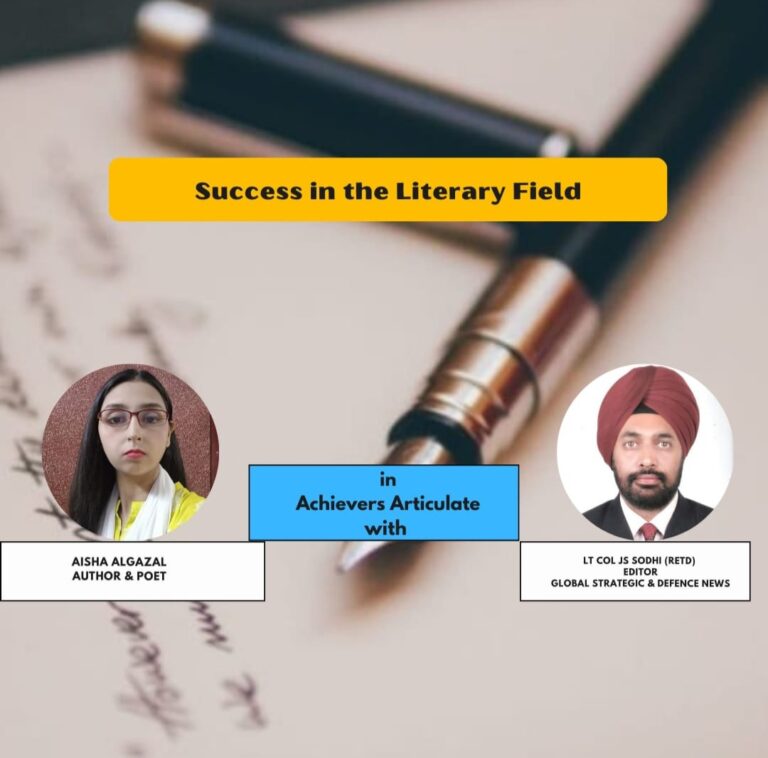 Achievers Articulate: Aisha Algazal, Author & Poet on Success in the Literary Field