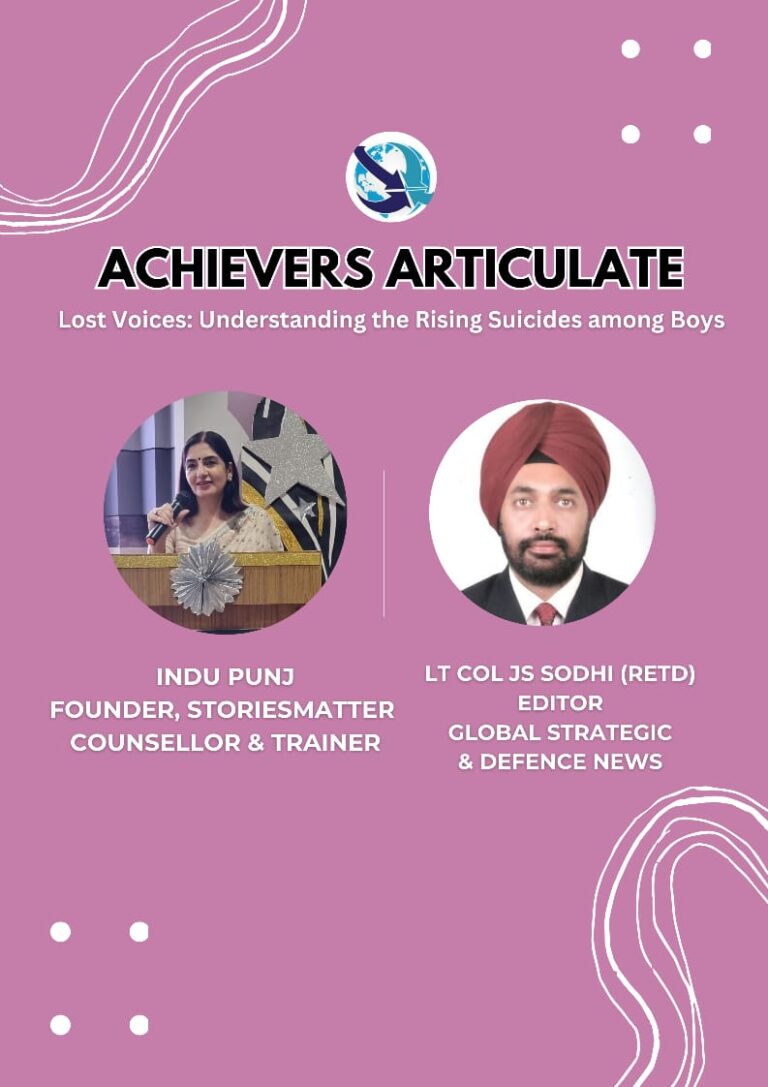 Achievers Articulate: Indu Punj, a renowned counsellor and trainer discusses the Rising Suicides amongst Boys
